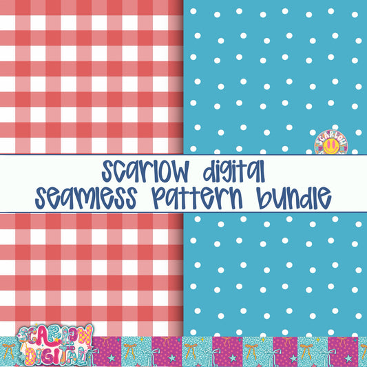 Patriotic Seamless Pattern Duo Digital Design