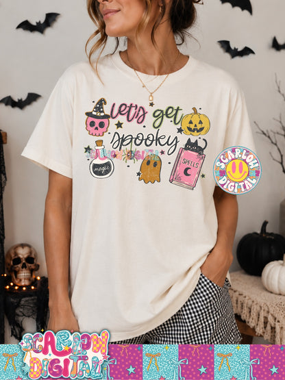 Let's Get Spooky PNG Digital Design