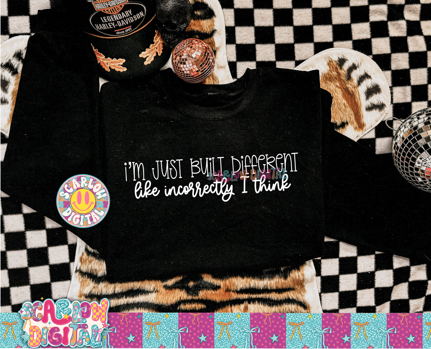 I'm Just Built Different (Like Incorrectly I Think) PNG Digital Design