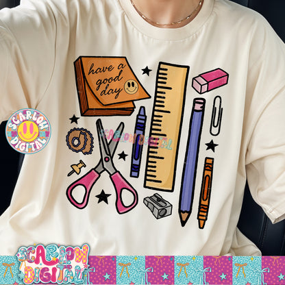 School Things PNG Digital Design