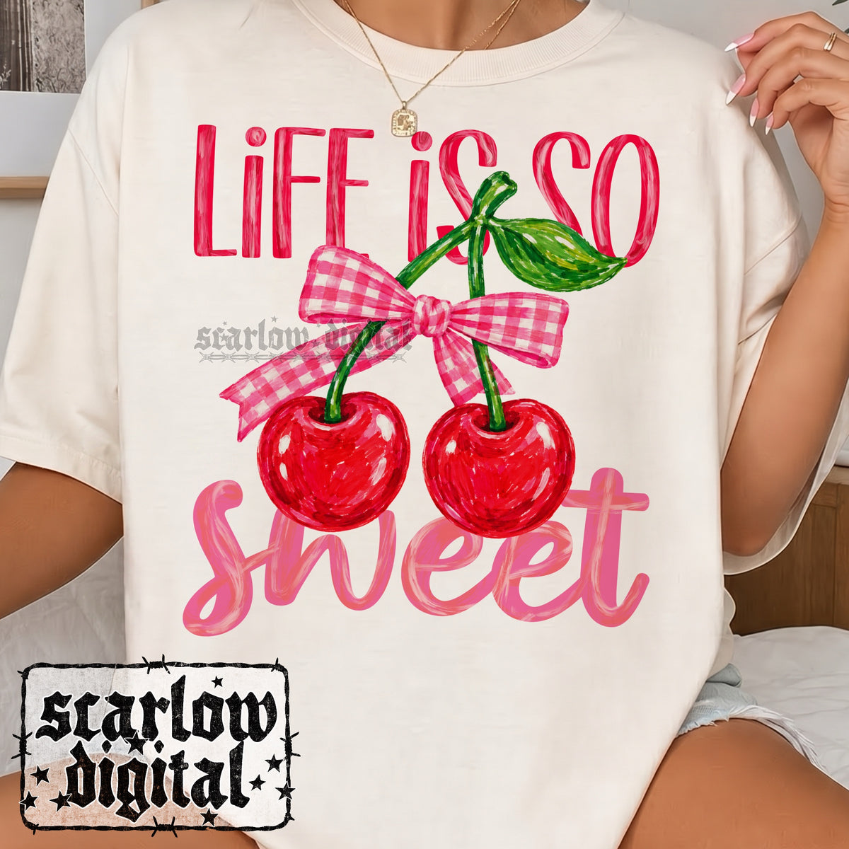 Life is So Sweet PNG Digital Design