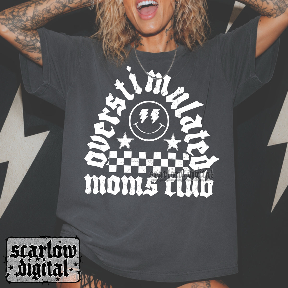 Overstimulated Moms Club PNG Digital Design