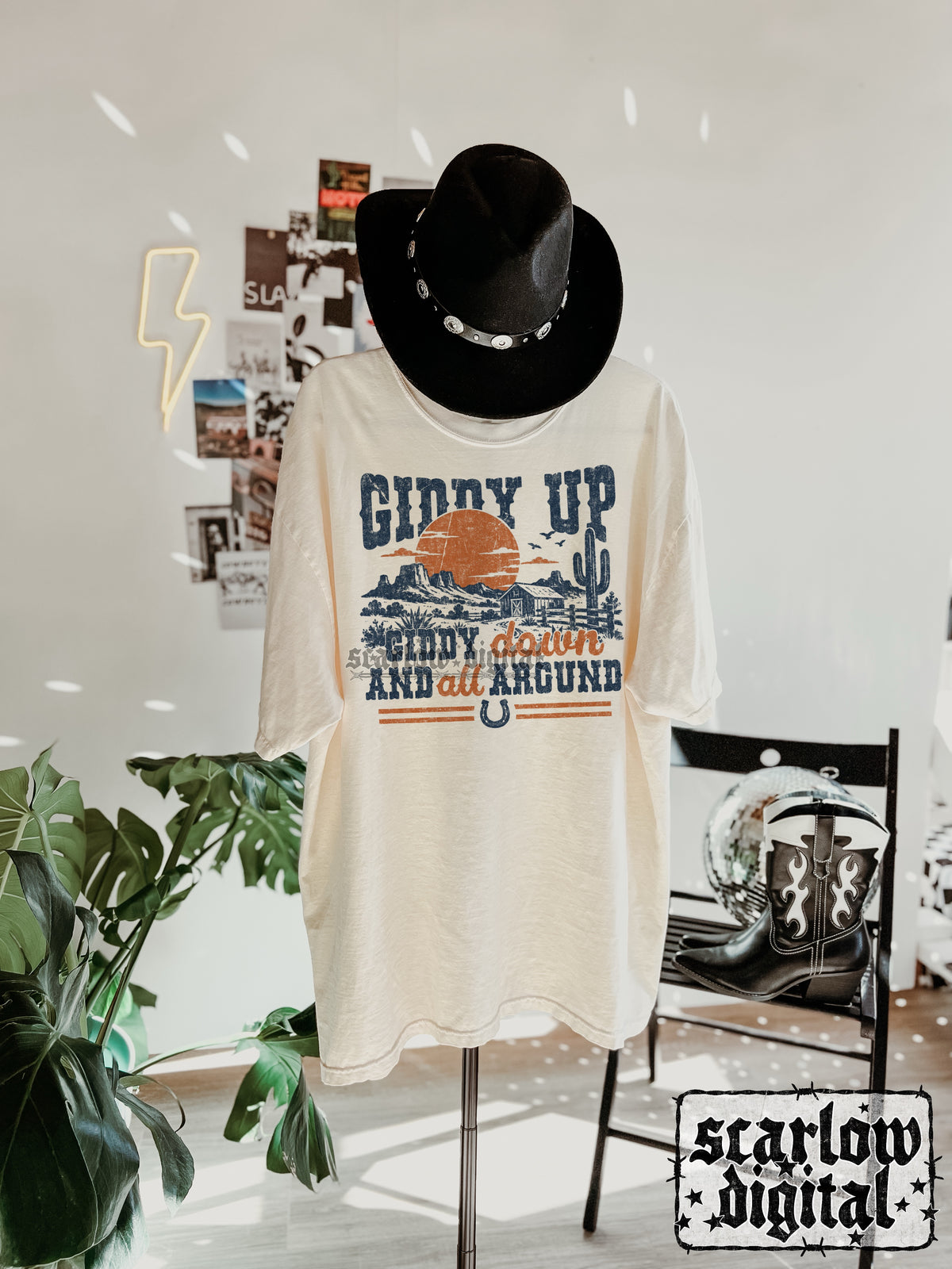 Giddy Up Giddy Down and All Around PNG Digital Design