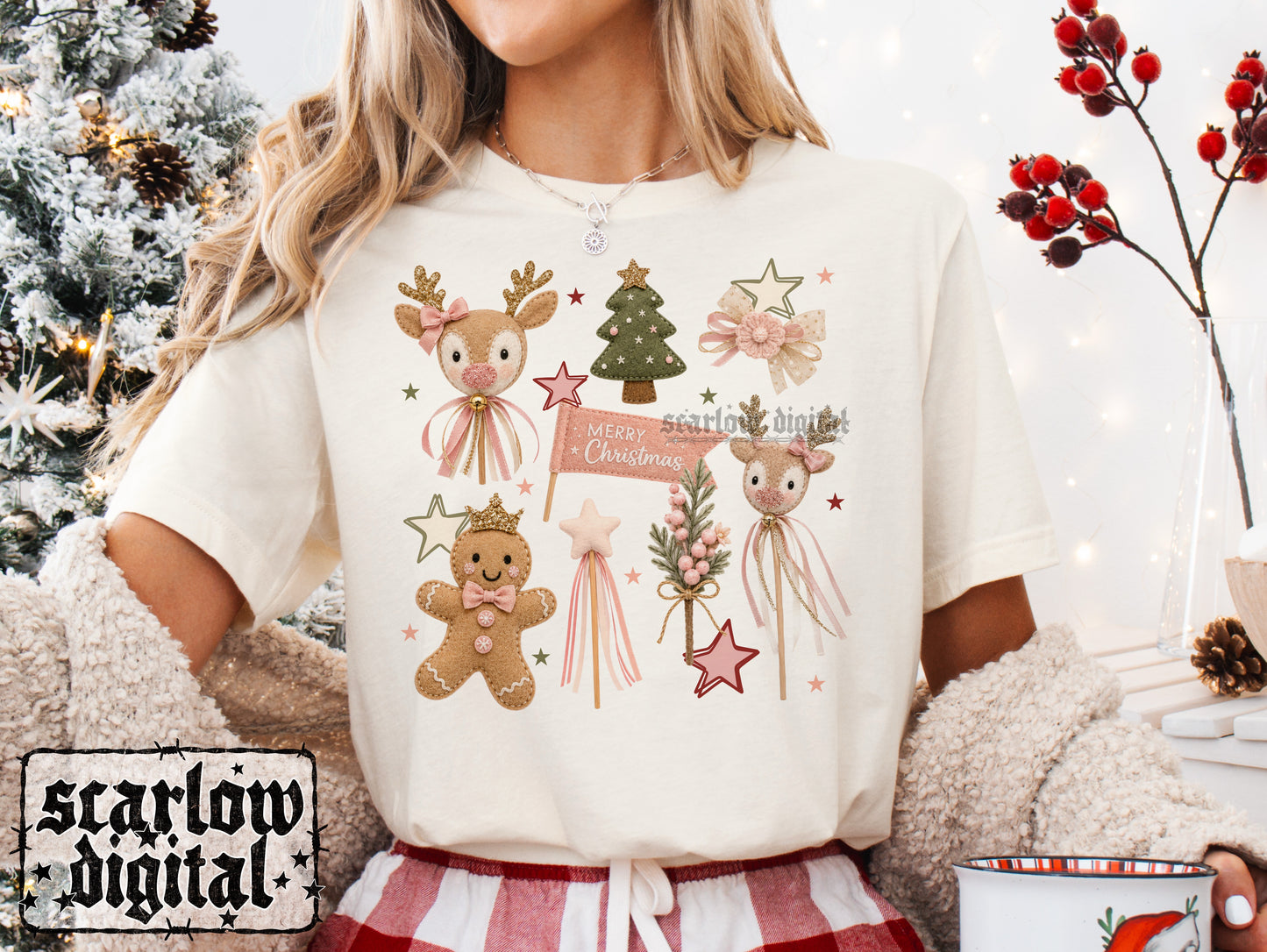Christmas Wands PNG Digital Design