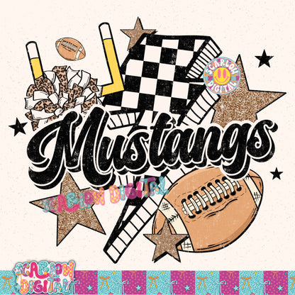 Mustangs PNG Digital Design