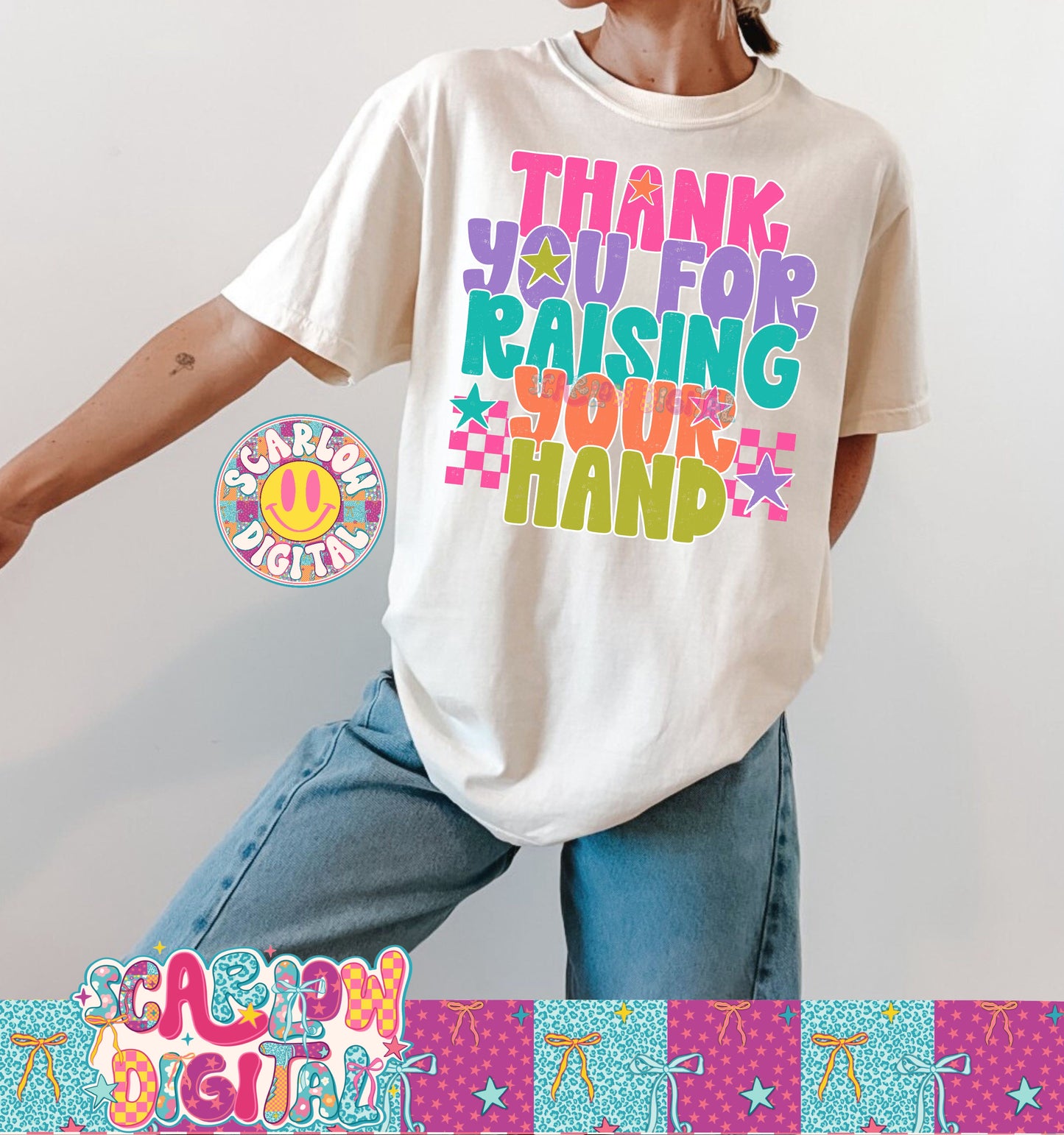 Thank You For Raising Your Hand PNG Digital Design
