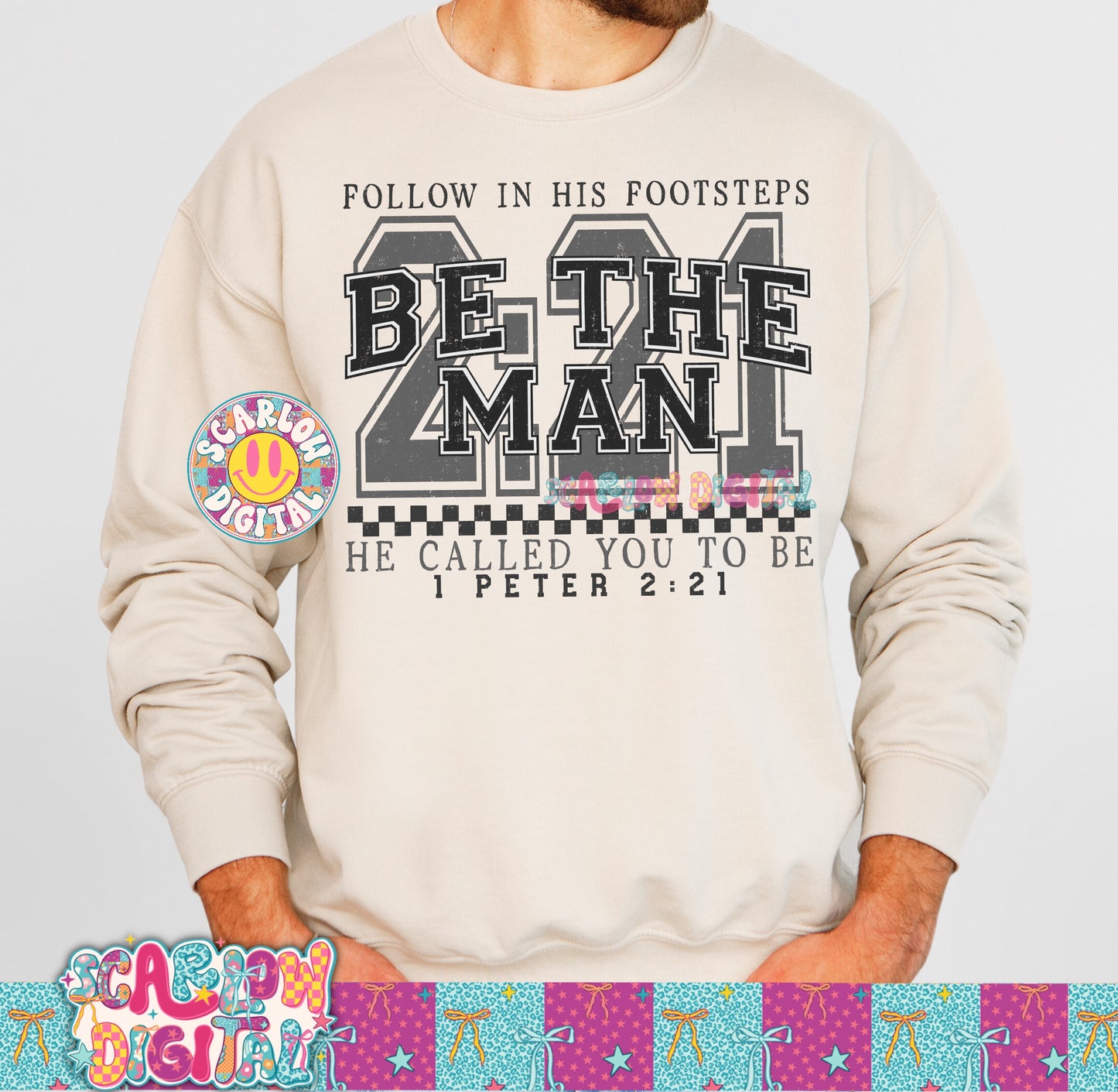 Be The Man He Called You to Be PNG Digital Design