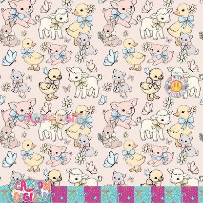 Animals Seamless Pattern Digital Design
