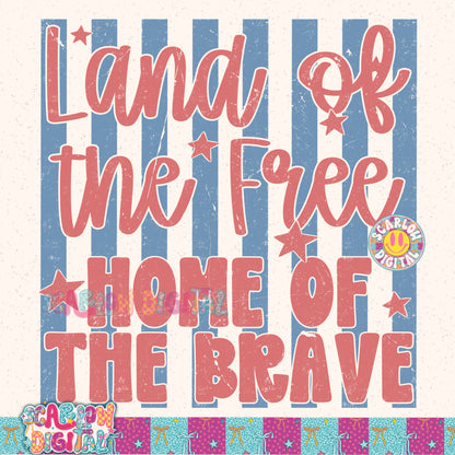 Land of the Free PNG Digital Design