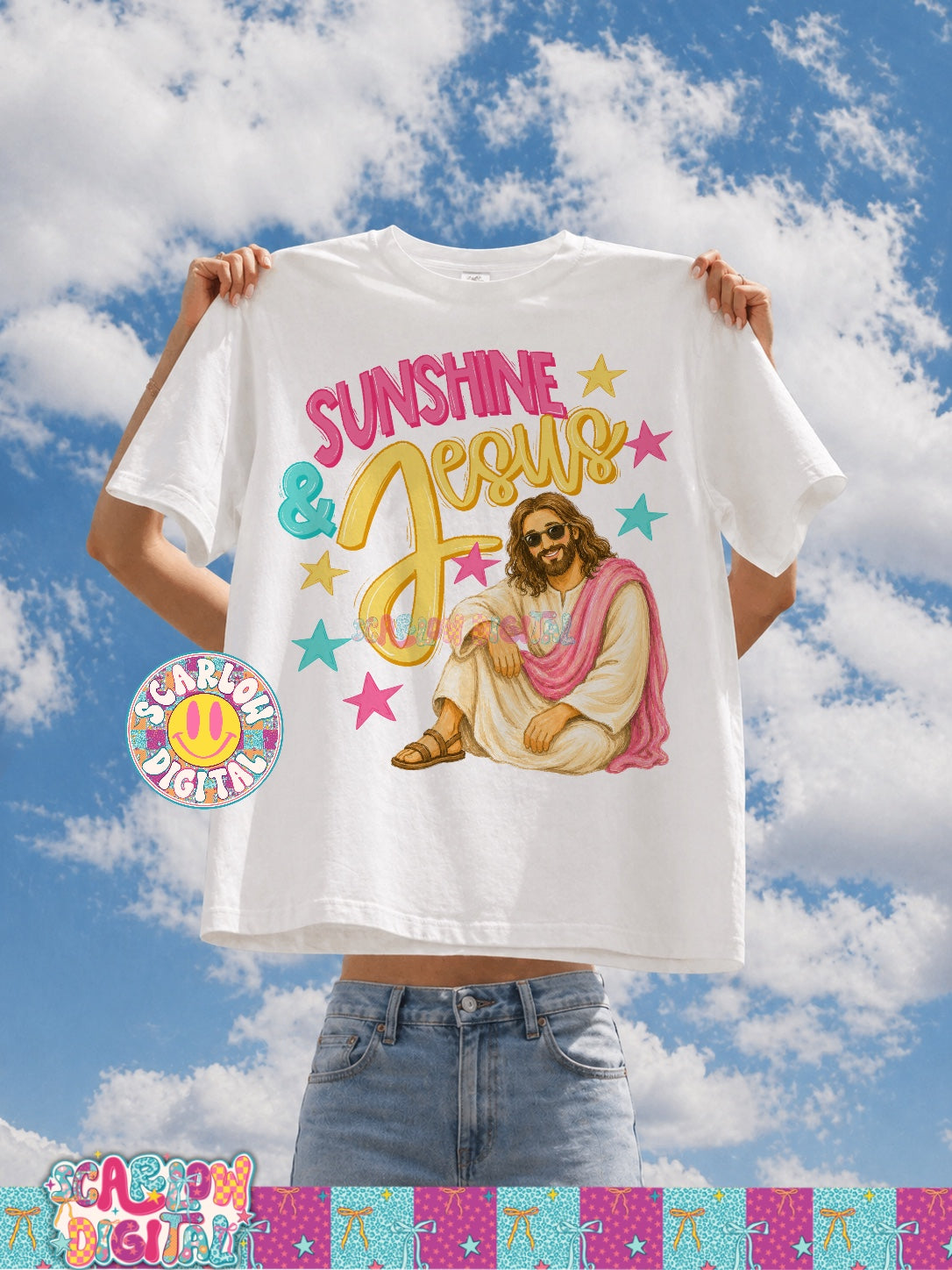 Sunshine and Jesus PNG Digital Design