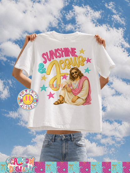 Sunshine and Jesus PNG Digital Design