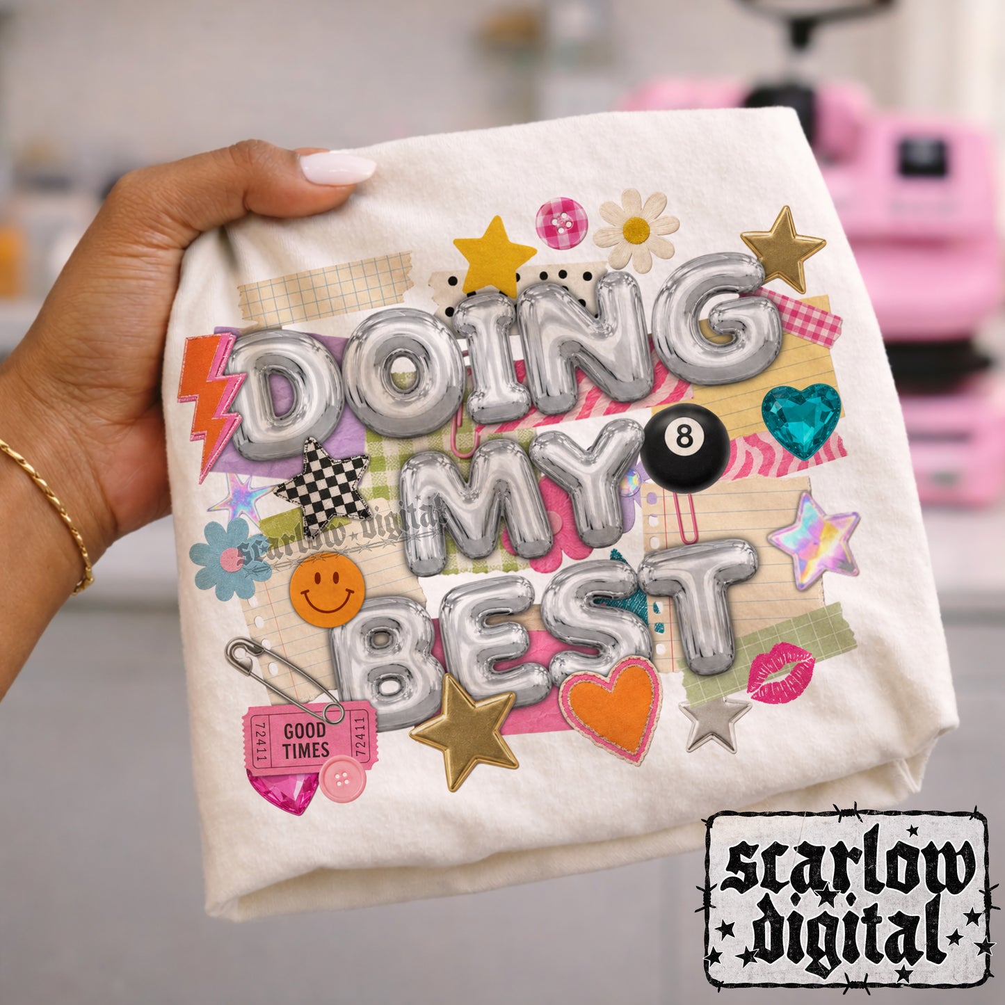 Doing My Best PNG Digital Design