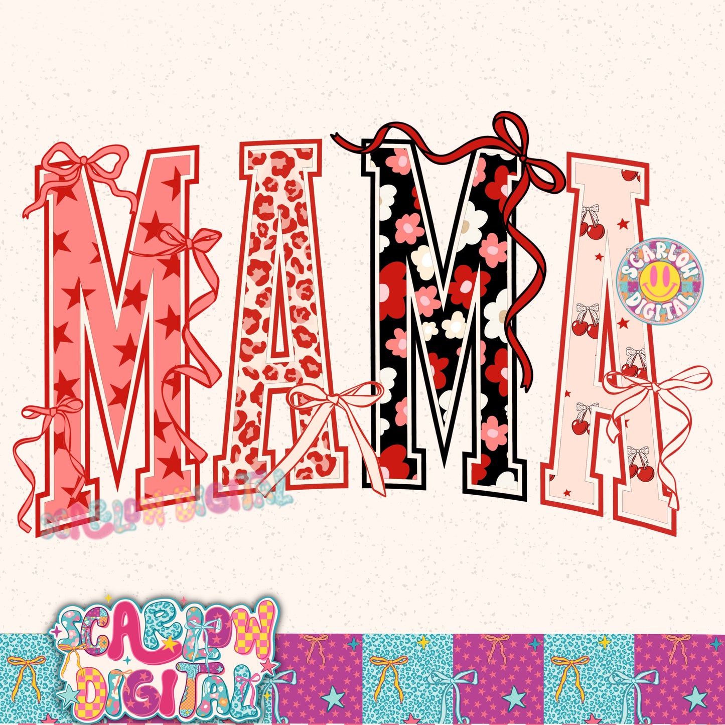 Cherry Mama PNG Digital Design