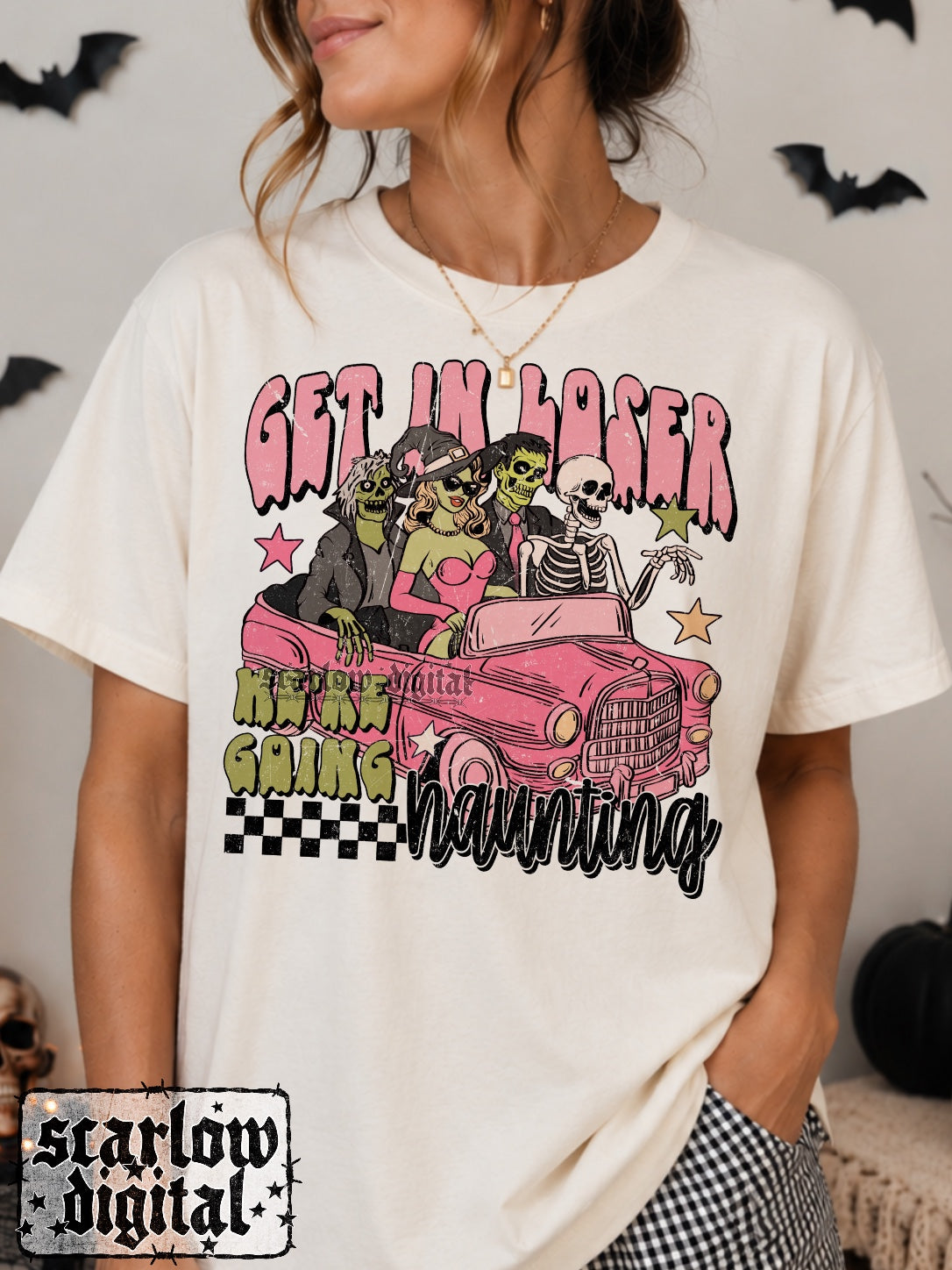 Get in Loser We're Going Haunting PNG Digital Design