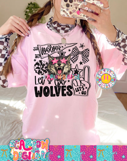 Wolves Mascot PNG Digital Design