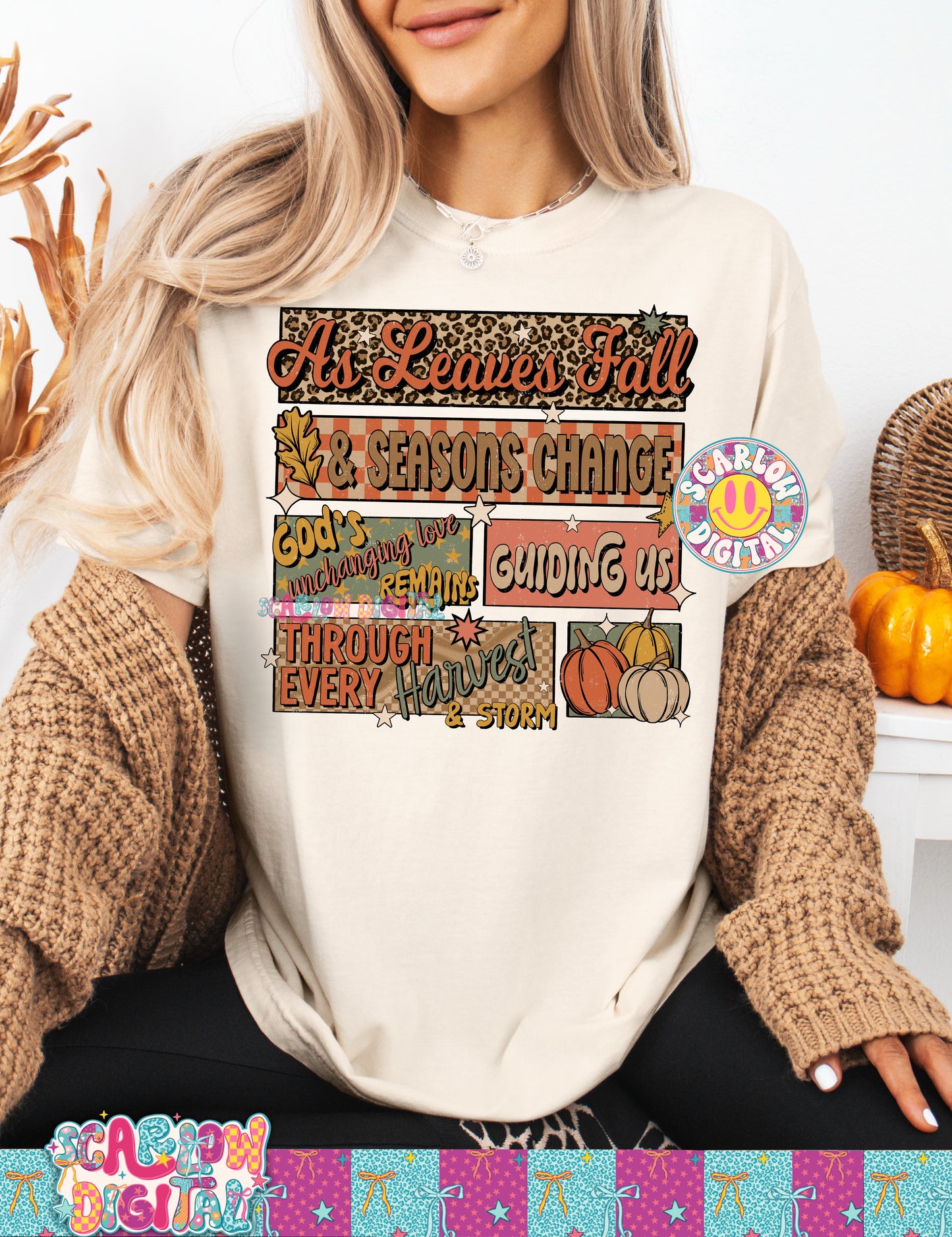 As Leaves Fall & Seasons Change PNG Digital Design