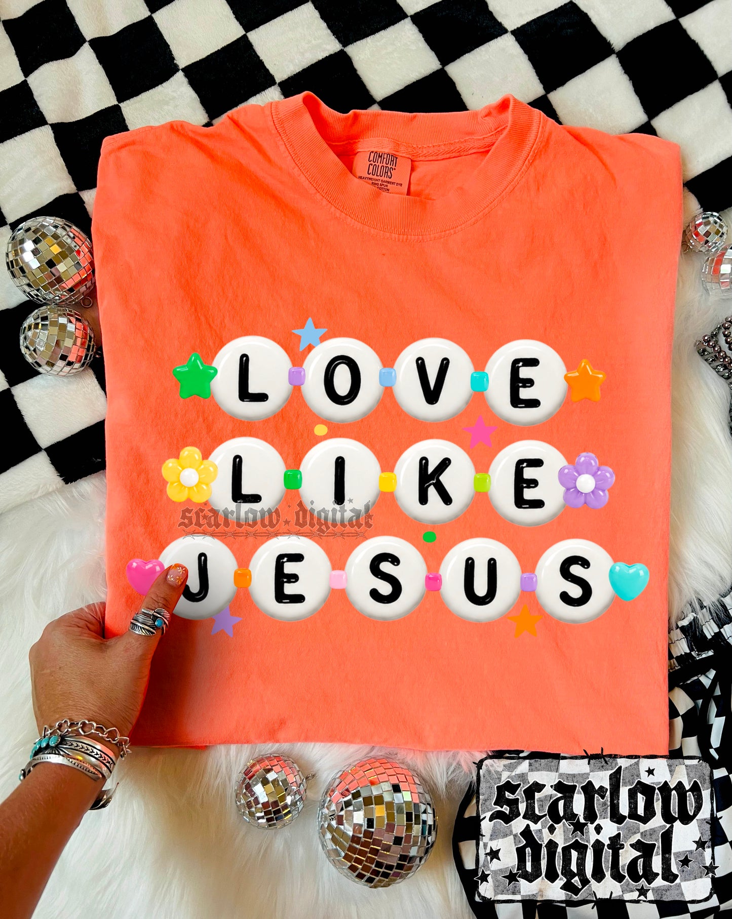 Love Like Jesus Friendship Beads PNG Digital Design