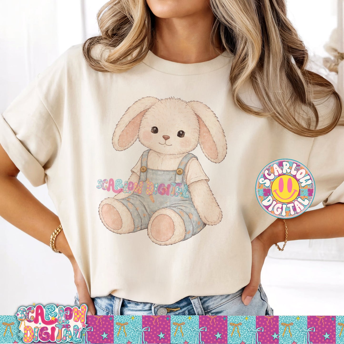 Vintage Boy Bunny PNG Digital Design
