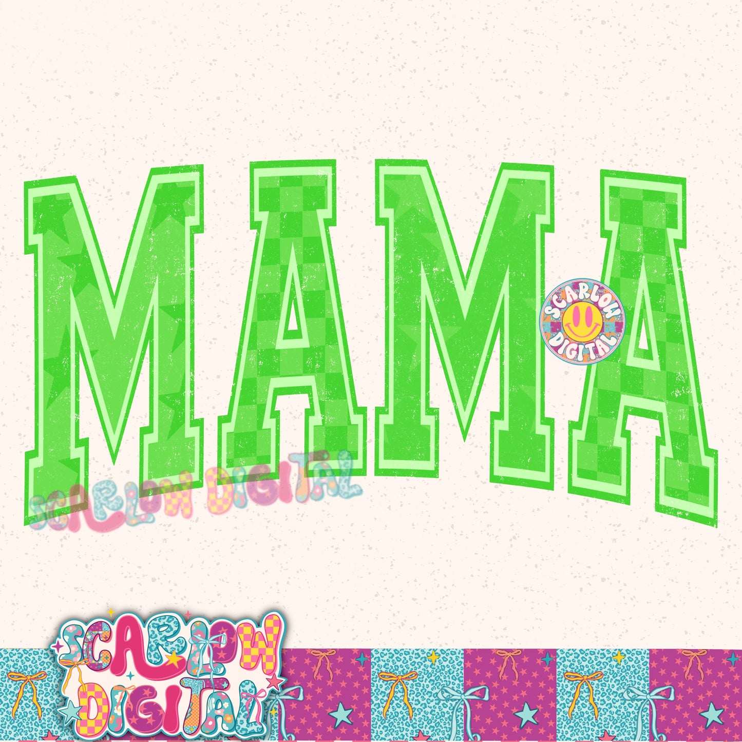 Green Mama PNG Digital Design