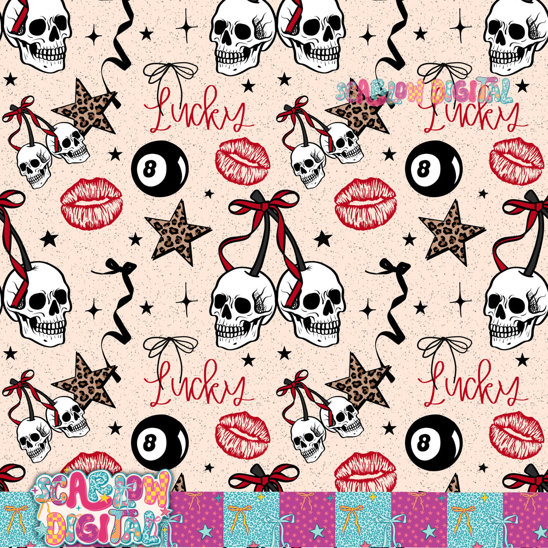 Lucky Seamless Pattern Digital Design – Scarlow Digital