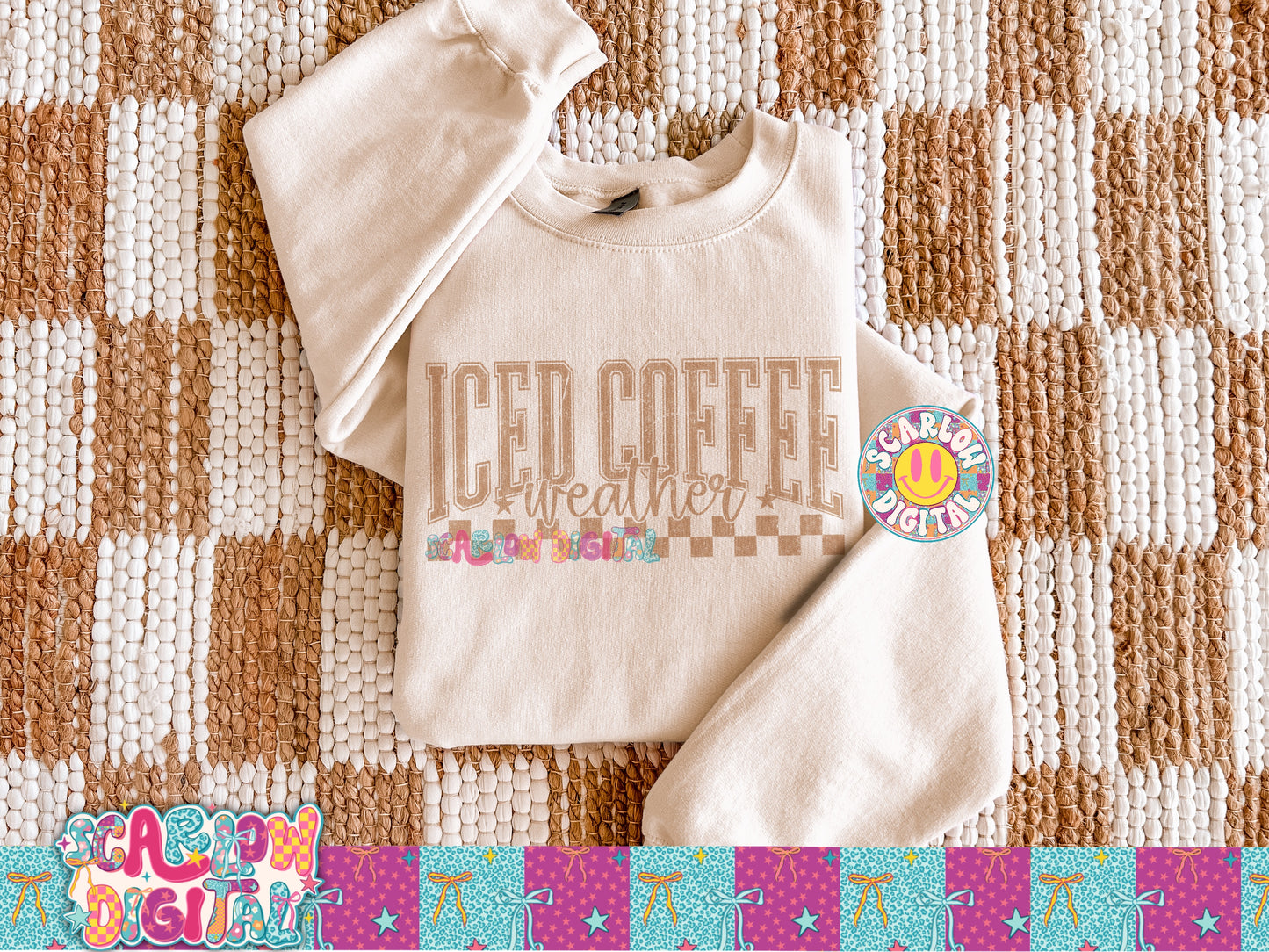 Iced Coffee Weather PNG Digital Design