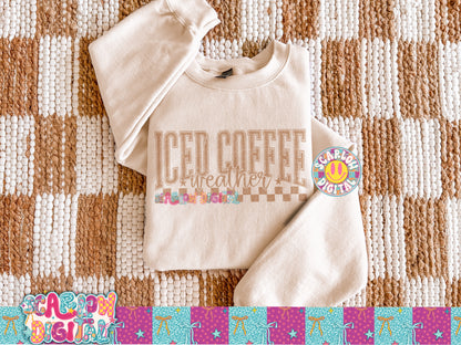 Iced Coffee Weather PNG Digital Design