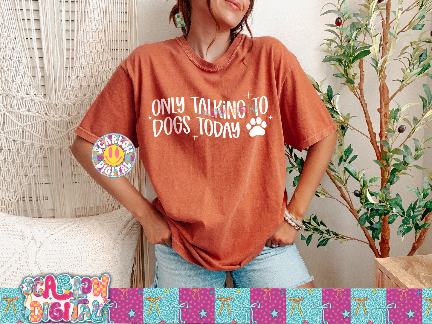 Only Talking to Dogs Today PNG Digital Design