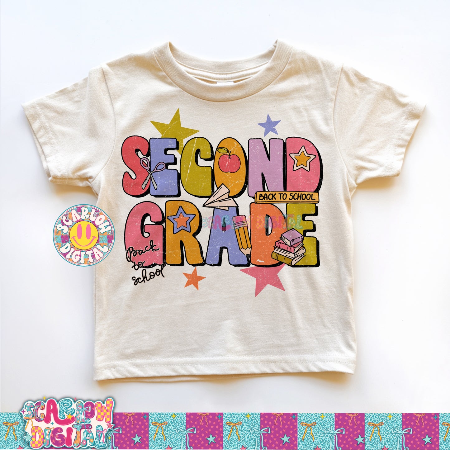 Second Grade Back to School PNG Digital Design