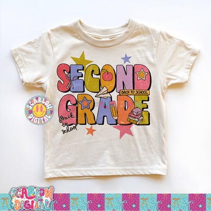 Second Grade Back to School PNG Digital Design