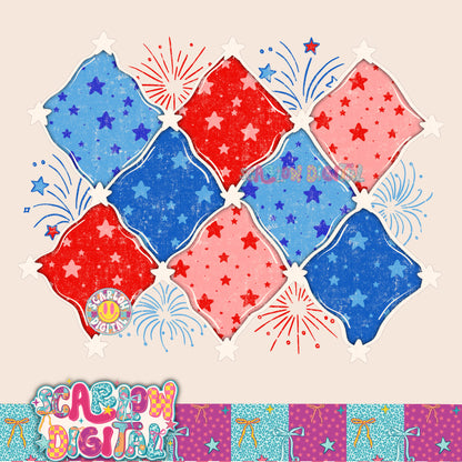 July 4th Pattern PNG Digital Design