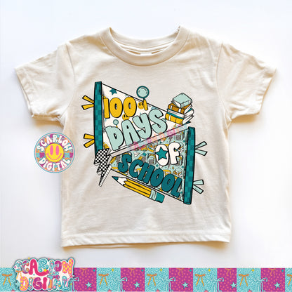 100 Days of School PNG Digital Design