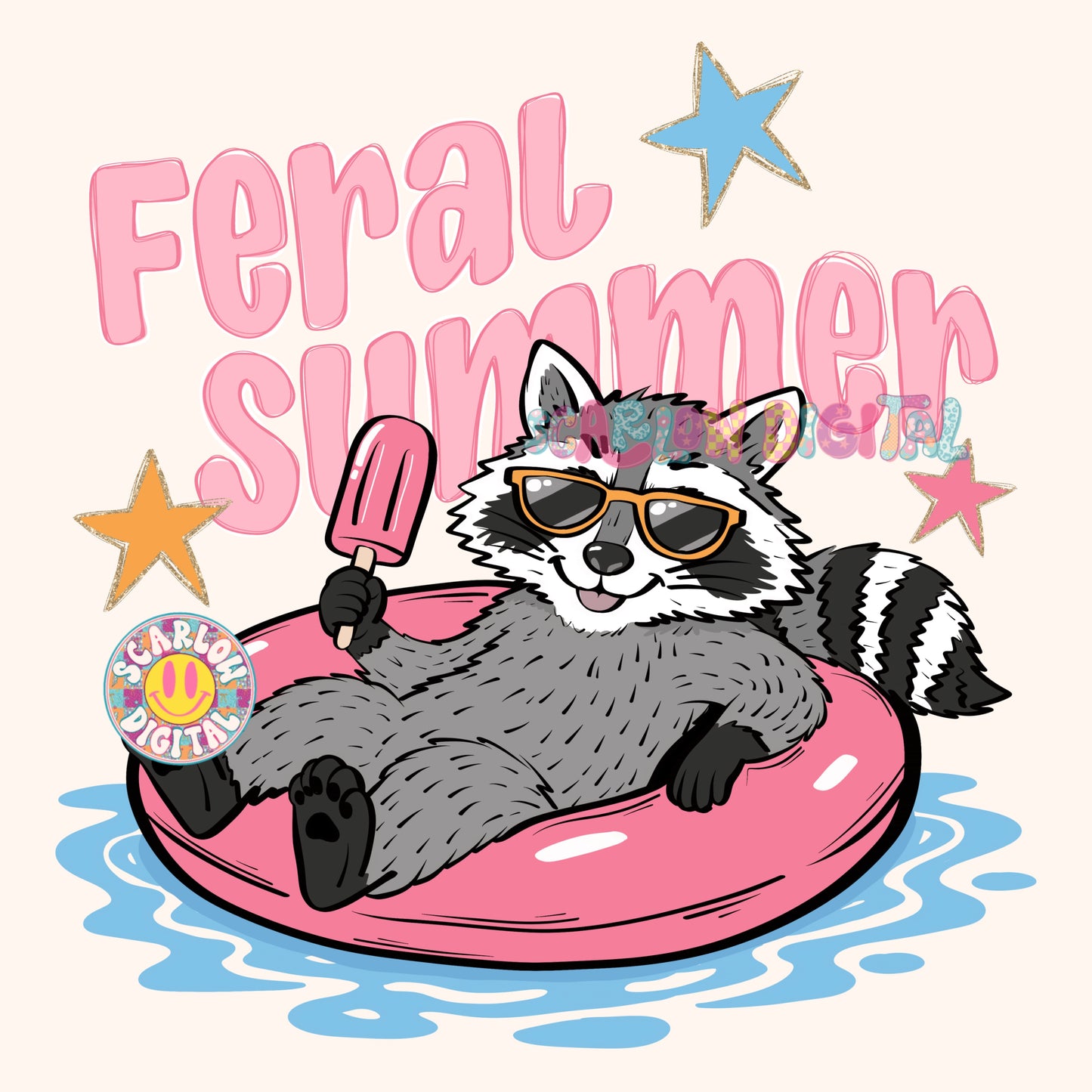 Feral Summer PNG Digital Design