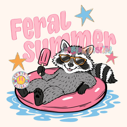 Feral Summer PNG Digital Design