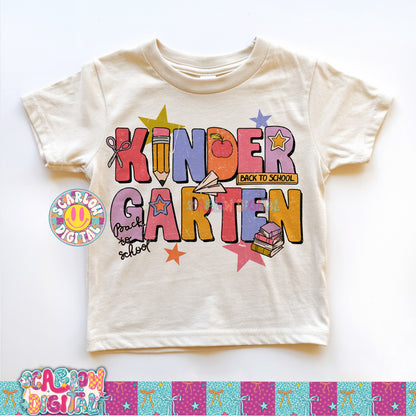 Kindergarten Back to School PNG Digital Design
