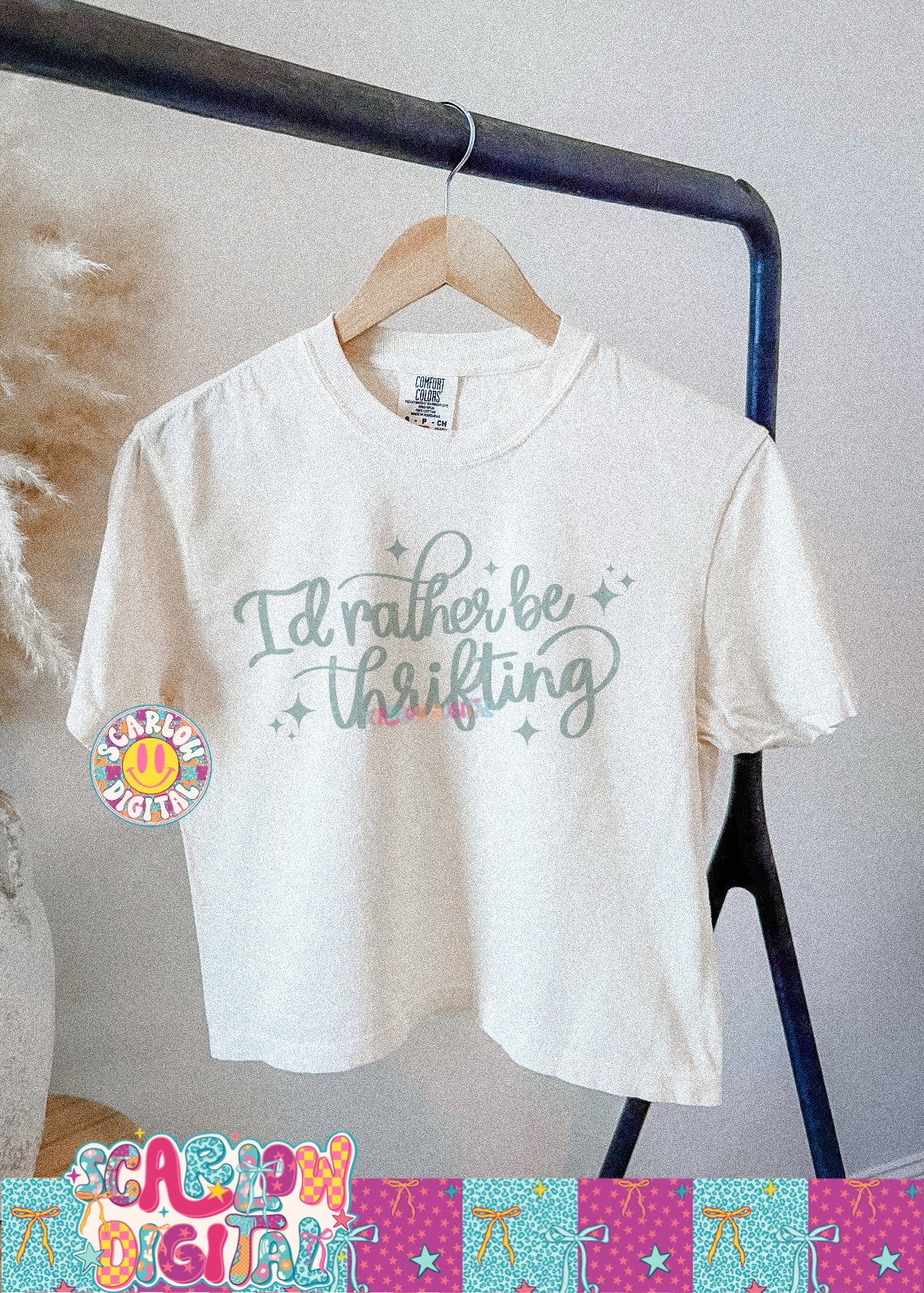 I'd Rather Be Thrifting PNG Digital Design