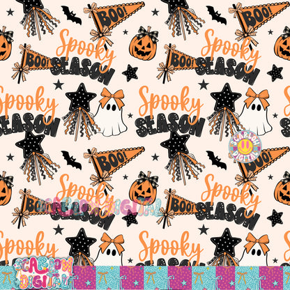 Spooky Season Seamless Pattern Digital Design