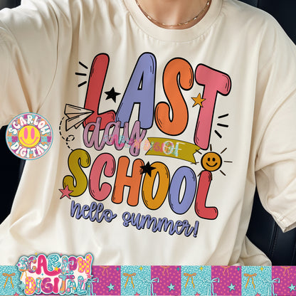 Last Day of School PNG Digital Design