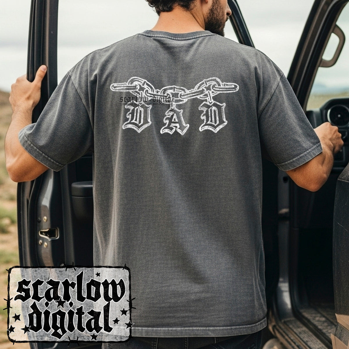 Chain Dad PNG Digital Design