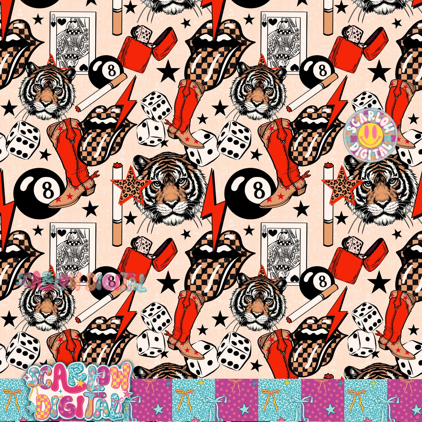 Yallternative Seamless Pattern Digital Design