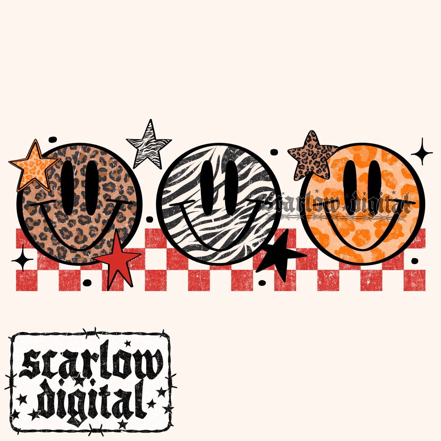 Cool Retro Smiles PNG Digital Design