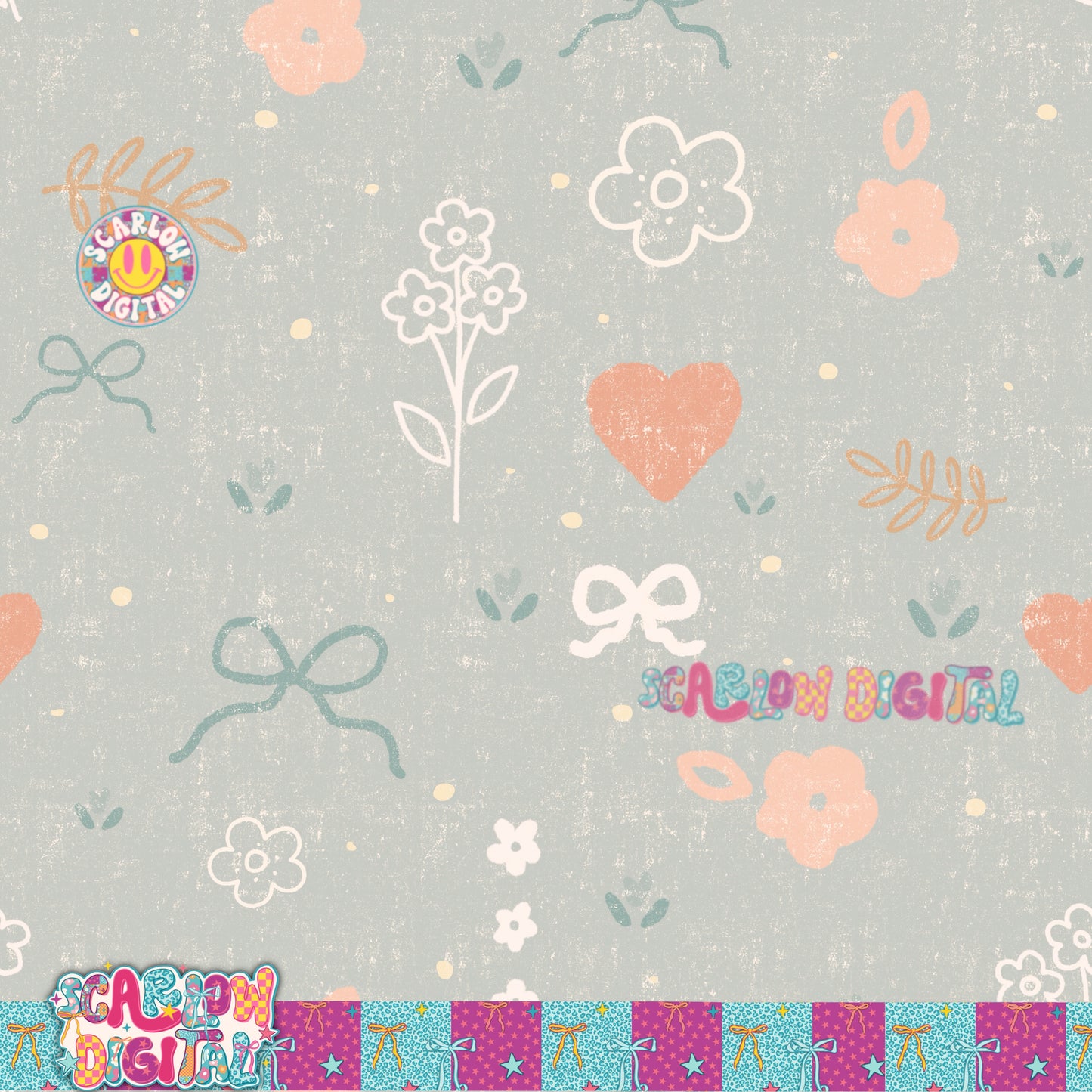 Floral Vintage Seamless Pattern Digital Design