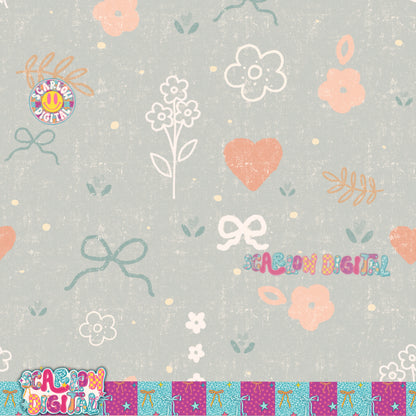 Floral Vintage Seamless Pattern Digital Design