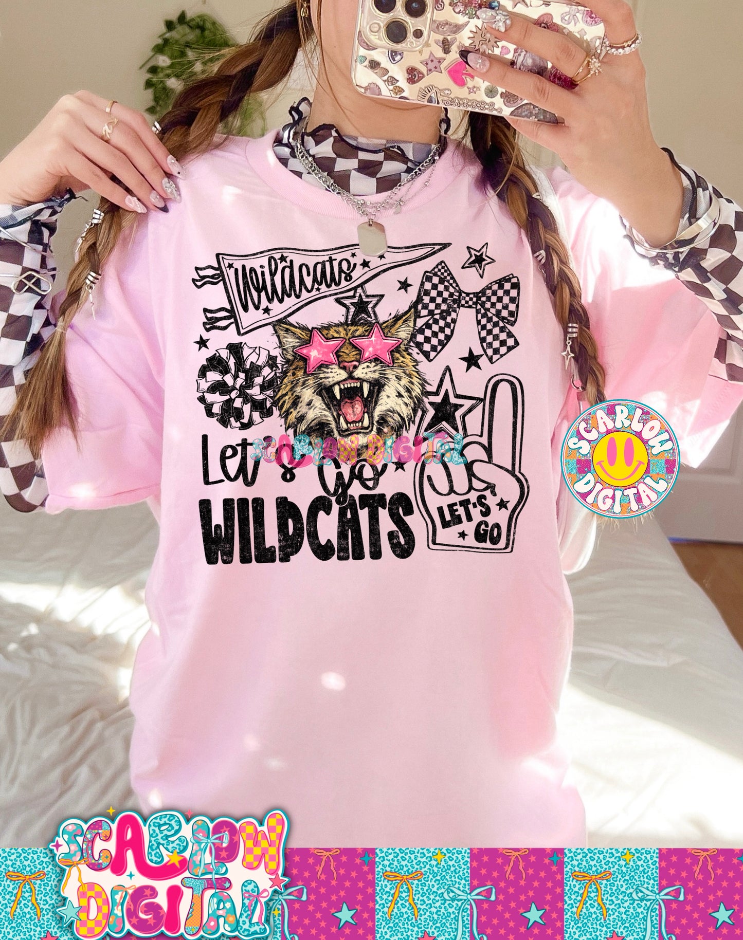 Wildcats Mascot PNG Digital Design
