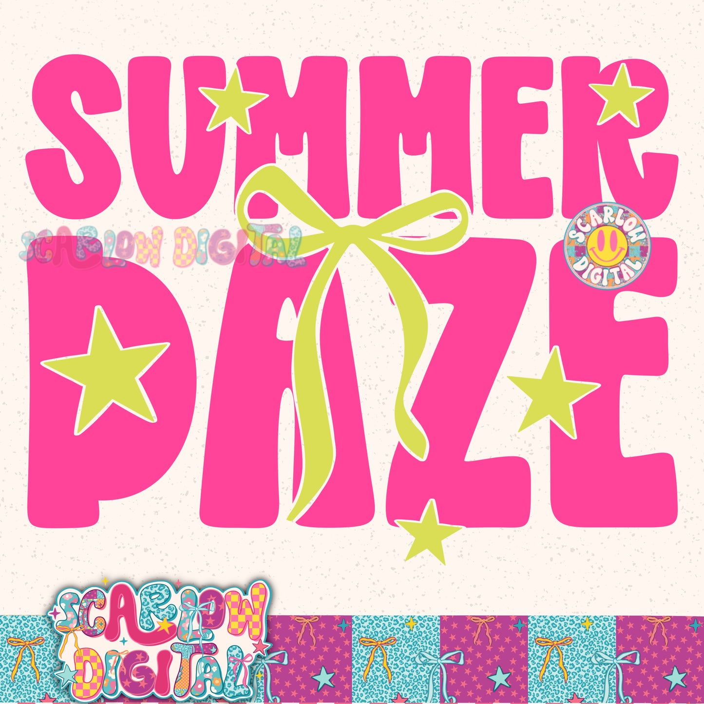Summer Daze PNG Digital Design