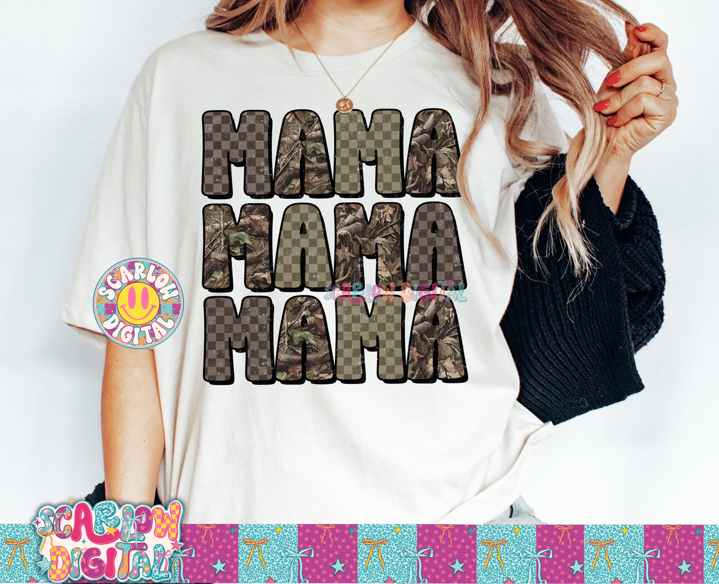 Camo Mama (no stars) PNG Digital Design