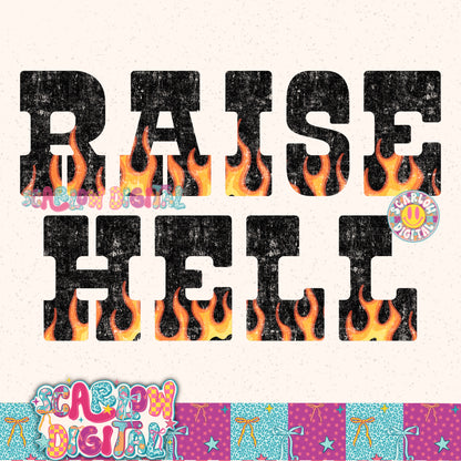 Raise Hell PNG Digital Design