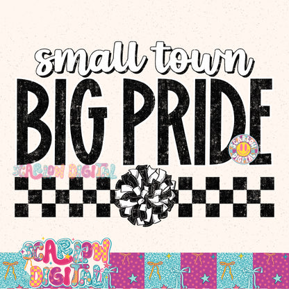Small Town Big Pride Cheer PNG Digital Design