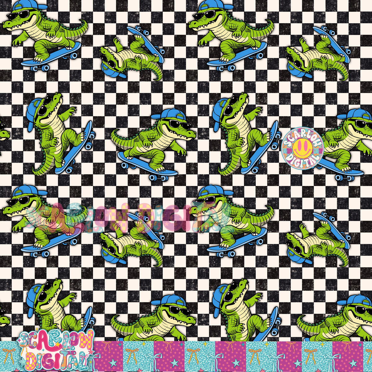 Gator Scale Vector Pattern Alligator Seamless Pattern Digital Design – Scarlow Digital