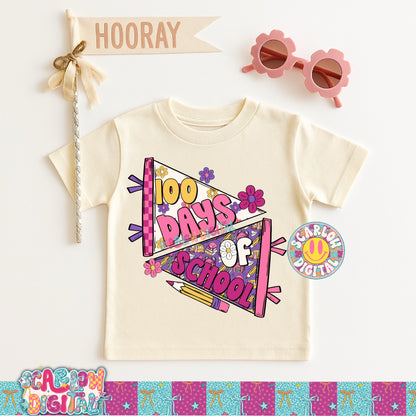 100 Days of School PNG Digital Design