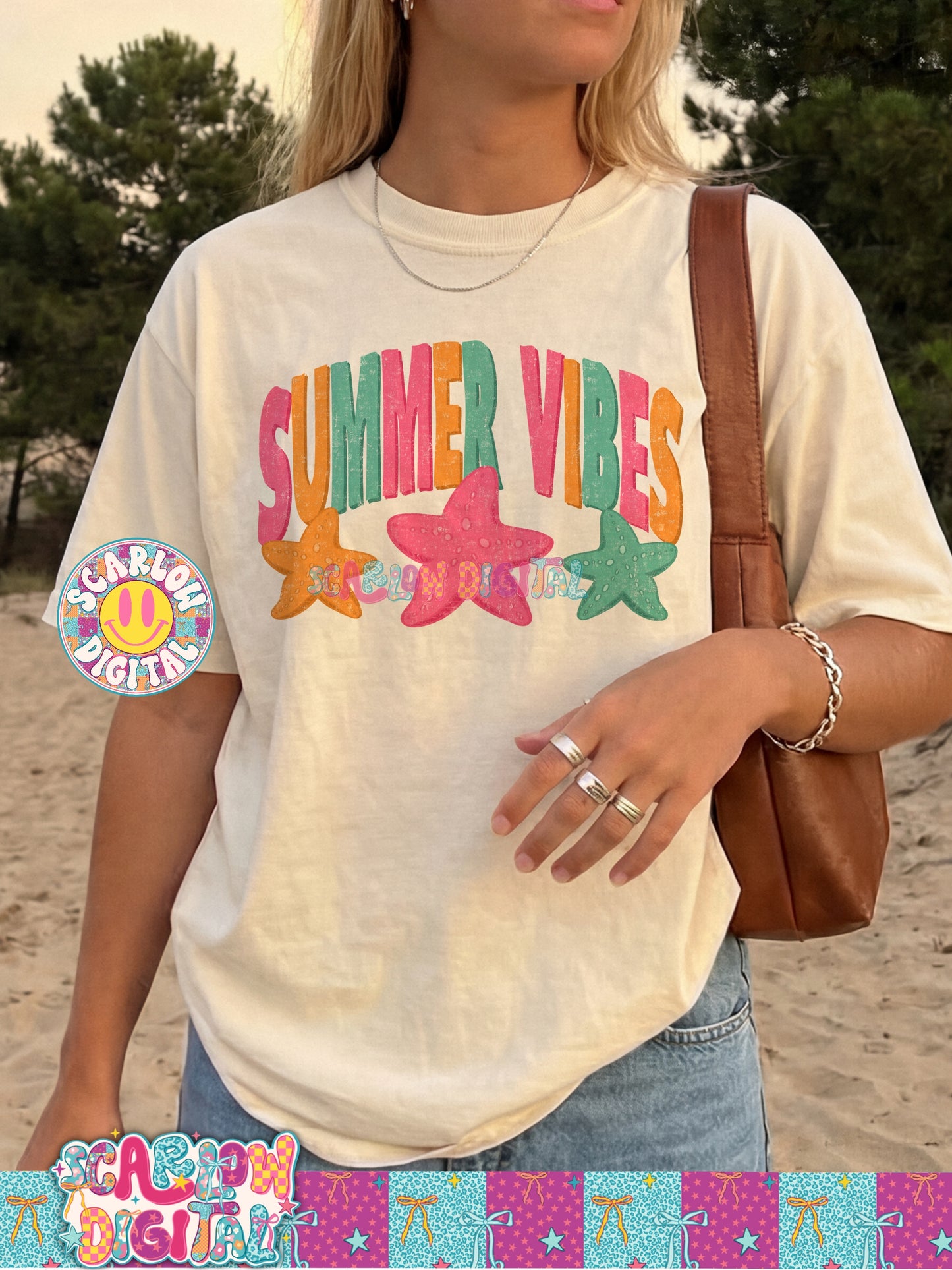 Summer Vibes PNG Digital Design